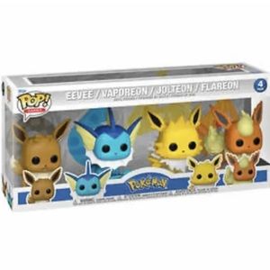 New Funko Pop Pokemon, Ultimate Pack Eevee, Vaporeon, Jolteon, Flareon